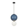 Ceramiczna designerska niebieska lampa wisząca Pieve Italux PND-95221-1L-BLU
